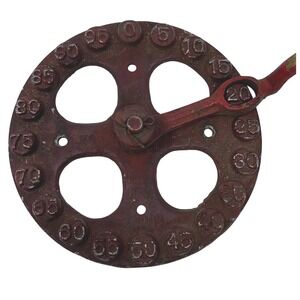 Vintage Industrial Selector Dial Plate Cast Metal w/ Arm 6" Steampunk Part